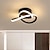 Недорогие Потолочные светильники-светодиодный потолочный светильник 26 см 1 лампа теплый белый+белый+холодный белый металл акриловый островной дизайн окрашенная отделка современный стиль гостиная спальня 110-240 В