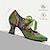 Χαμηλού Κόστους Γυναικεία Vintage Παπούτσια-Γυναικεία Γόβες Vintage παπούτσια Μέρι Τζέιν Χειροποίητα Παπούτσια Vintage παπούτσια Γάμου Πάρτι Φλοράλ Κορδόνια Γατίσιο Τακούνι Κομψό Βίντατζ Δέρμα Δαντέλα μέχρι πάνω Πράσινο