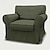preiswerte IKEA Abdeckungen-Ektorp 1-Sitzer-Sesselbezug aus Baumwolltwill, normale Passform, mit Paspelierung, maschinenwaschbar, IKEA Ektorp-Serie