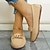 preiswerte Damenhausschuhe und -halbschuhe-Damen Halbschuhe Klassische Loafer Outdoor B¨¹ro Täglich Sommer Schnalle Flacher Absatz Runde Zehe Vintage Basic Wanderschuhe PU Halbschuhe Kamel Schwarz Weiß