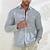 billige skjorte med knapper til mænd-Herre Skjorte Button Up skjorte Casual skjorte Sommer skjorte Sort Blå Langærmet Stribe Knaphul Dagligdagstøj Ferierejse Tøj Bomuld Mode Hawaiiansk Afslappet