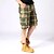 billige Klassisk-Herre Shorts med lommer Shorts Arbejdsshorts Trekking-shorts Knapper Multi lomme Ternet Påførelig Knælængde udendørs Daglig Campering &amp; Vandring Mode Klassisk Grøn Kakifarvet