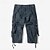 billiga Utomhus-Herr Capri Cargo Shorts Cargo-shorts Shorts Capribyxor Vandringsshorts Bensträng 6 fickor Slät Komfort Utomhus Dagligen Utekväll Mode Streetwear Svart Armégrön