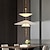 billige Øylys-2-Light 50 cm Enkelt design Anheng Lys Glass Akryl Multi Layer galvanisert Malte overflater Moderne Nordisk stil 85-265V