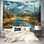 cheap Landscape Tapestry-Lake Mountain Landscape Hanging Tapestry Wall Art Large Tapestry Mural Decor Photograph Backdrop Blanket Curtain Home Bedroom Living Room Decoration