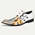 levne Pánské prémiové boty-Pánské Mnišské boty Společenské boty Kůže Italská celozrnná hovězí kůže Protiskluzové Spona Bílá /  žlutá