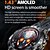abordables Montres connectées-696 KC80 Montre intelligente 1.43 pouce Smartwatch Montre Connectée Bluetooth ECG + PPG Podomètre Rappel d&#039;Appel Compatible avec Android iOS Femme Hommes Mode Mains-Libres Rappel de Message IP 67