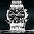 preiswerte Quarz-Uhren-OLEVS Herren Quarz uhr Sport Modisch Lässige Uhr Armbanduhr Mondphasenanzeige leuchtend Kalender Chronograph Stehlen Beobachten