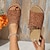Недорогие Женские сандалии-Женские удобные сандалии с цветочным дизайном, шлепанцы, босоножки на танкетке, прогулочная обувь на мягкой подошве на платформе, шлепанцы, коричневые, синие, черные