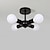 billige Taklamper-led taklamper glass sputnik semi flush mount 35/38/39/45cm 3/4/5/6/8/10-hode taklampe med e27 base moderne nordisk stil soverom kontor 110-240v