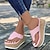 levne Dámské sandály-dámské sandály na klínku na platformě klipsové sandály ležérní slip on letní boty pohodlné sandály černá růžová bílá