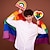 olcso Pride felvonulás dec-30db szivárvány fesztivál téma büszkeség hónap party fotózás kellékek színes vicces party dekoráció kézi fotózás kellékek