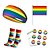 economico Abiti dell&amp;#39;orgoglio-Set di accessori Rainbow Pride calzini per capelli assorbenti del sudore 90 pezzi adesivi queer lgbt lgbtq adulti unisex gay lesbiche per la sfilata del Pride Pride Month festa di carnevale
