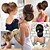 abordables Moños-Moño de pelo desordenado, moño corto con cola de caballo, peine con cordón, extensión de moño con clip para mujer, pieza de pelo sintético, moño, moño recogido para fiesta diaria