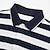 cheap Men&#039;s 3D Polo-Men&#039;s Knit Polo Golf Polo Casual Sports Polo Shirt Turndown Short Sleeve Fashion Basic Stripe Plain Button Summer Regular Fit Black Blue