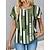 cheap Women&#039;s Blouses &amp; Shirts-Women&#039;s Tunic Geometric Button Daily Daily Casual Short Sleeve Crew Neck Green Summer