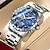 voordelige Quartz-horloges-Heren Quartz horloges Modieus Zakelijk Polshorloge Weergave maanfase Lichtgevend Kalender WATERDICHT Teräs Horloge