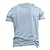 Χαμηλού Κόστους Ανδρικά 3D T-shirts-Γραφική Σύστημα κεφαλής Μοντέρνα Καθημερινά Απλός Ανδρικά 3D εκτύπωση Μπλουζάκι Υπαίθρια Αθλήματα Αργίες Διακοπές Κοντομάνικη μπλούζα Μπλε Απαλό Μαύρο Λευκό Στρογγυλή Ψηλή Λαιμόκοψη Πουκάμισο