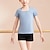 billige Dansetøj til børn-Dansetøj til børn Ballet Top Ren Farve Slidse Pige Ydeevne Træning Kortærmet Høj Bomuldsblanding