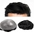 billige Tupéer-6 tommer toupee for menn ultra tynn hud 8x10 tommer menneskehår frisyre naturlig svart lys tetthet parykk erstatningssystemer herre 8x10
