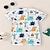 cheap Swimwear-Summer Kids Boys Swimsuit Casual Cartoon Printed Short Sleeve Zipper Jumpsuit Swimwear Beachwear Clothes