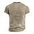 abordables camiseta henley hombre-Soldier Deportes Moda Hombre Impresión 3D Camiseta Calle Deporte Festival Camiseta Caqui Henley Camisa Verano Primavera Ropa S M L XL XXL 3XL