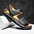 cheap Men&#039;s Sandals-Men&#039;s Sandals Flat Sandals British Style Plaid Shoes Gladiator Walking Casual Roman Shoes Beach Outdoor Vacation Microfiber Breathable Comfortable Light Yellow dark brown Black Summer