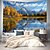 abordables paisaje tapiz-Tapiz colgante de paisaje de montaña y lago, arte de pared, tapiz grande, decoración mural, fotografía, telón de fondo, manta, cortina, decoración para el hogar, dormitorio y sala de estar