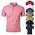 cheap Classic Polo-Men&#039;s Golf Shirt Golf Polo Work Casual Stand Collar Short Sleeve Basic Modern Color Block Patchwork Button Spring &amp; Summer Regular Fit Wine Black White Pink Navy Blue Green Golf Shirt