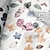 Недорогие Душевая занавеска-Занавеска для душа с тропическими цветами и растениями, 180 см — винтажные цветы бабочки с цифровой печатью — для семьи, проживания в семье, ванной комнаты, перегородки для ванны — водонепроницаемая