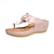 cheap Women&#039;s Slippers &amp; Flip-Flops-Women&#039;s Wedge Slippers Thong Platform Wedge Slippers Comfort Beach Vacation Summer Shoes Beige Pink Black Yellow