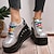 voordelige Damessneakers-Dames Sneakers Platform loafers Dagelijks Platte hak Ronde Teen Casual Imitatieleer Veters Zilver