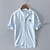 cheap Cotton Linen Shirt-Men&#039;s Shirt Linen Shirt Cotton Linen Shirt Popover Shirt Casual Shirt White Navy Blue Light Blue Short Sleeve Coconut Tree Band Collar Summer Street Hawaiian Clothing Apparel