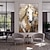 economico Quadri astratti-pittura a olio di cavallo in oro bianco 100% fatto a mano ritratto di cavallo foglia oro animale cavallo pittura acrilico pittura a olio animale pittura astratta di animali pittura moderna