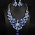 cheap Jewelry Sets-Bridal Jewelry Sets 1 set Rhinestone Rhinestone 1 Necklace Earrings Women&#039;s Statement Colorful Cute Fancy Drop Peacock irregular Jewelry Set For Wedding Party