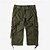 billiga Utomhus-Herr Capri Cargo Shorts Cargo-shorts Shorts Capribyxor Vandringsshorts Bensträng 6 fickor Slät Komfort Utomhus Dagligen Utekväll Mode Streetwear Svart Armégrön