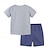 voordelige Sets-2 stuks peuter jongens t-shirt &amp; shorts outfit grafisch korte mouwen set schoolmode dagelijks zomer lente 3-7 jaar