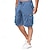 cheap Classic-Men&#039;s Cargo Shorts Sweat Shorts Drawstring Elastic Waist Plain Breathable Soft Casual Weekend Fashion Streetwear Loose Fit Denim Blue Black Micro-elastic