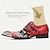 abordables Zapatos Premium para Hombres-Hombre Zapatos monje Zapatos De Vestir Cuero Piel de vaca italiana de plena flor Antideslizante Hebilla Vino
