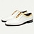 رخيصةأون أحذية كلاسيكية رسمية-رجالي البس حذائك جلد جلد البقر الإيطالي المحبب بالكامل مريح ضد الزحلقة دانتيل أبيض بني