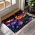 preiswerte Fußmatten-dunkle Blumen Fußmatte Küchenmatte Bodenmatte rutschfeste Flächenteppich ölbeständiger Teppich Indoor Outdoor Matte Schlafzimmer Dekor Badezimmermatte Eingangsteppich