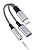 tanie Kable do telefonów komórkowych-Kabel USB typu C do gniazda słuchawkowego 3,5 mm Kabel adaptera 2 w 1 Dual USB C, żeńskie złącze audio Aux, rozdzielacz ładowania, muzyka