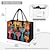 cheap Graphic Print Bags-Women&#039;s Handbag Tote Boston Bag Polyester Shopping Daily Holiday Print Large Capacity Lightweight Cat Light Red Rainbow