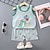 cheap Sets-2 Pieces Toddler Boys T-shirt &amp; Shorts Outfit Graphic Sleeveless Set School Fashion Daily Summer Spring 3-7 Years