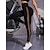 billiga Yoga Leggings &amp; Tights-Dam Yogabyxor Yoga leggings Utklippt Hög midja Yoga Gymträning Pilates Trikåer Knytbatik Svart Mörkgrå Grön sporter Sportkläder Elastisk Smal
