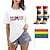 cheap Women&#039;s-LGBT LGBTQ T-shirt Pride Shirts with 1 Pair Socks Rainbow Flag Set Human Queer Lesbian T-shirt For Couple&#039;s Unisex Adults&#039; Pride Parade Pride Month Party Carnival
