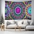 billiga Blacklight tapestries-blacklight gobeläng uv reaktiv glöd i mörkret glöd party neon mandala bohemisk psykedelisk trippy dimmigt hängande gobeläng väggkonst väggmålning för vardagsrum sovrum