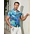 levne pánské táborové košile-Pánské Košile Havajská košile Táborová košile Grafická košile Aloha košile Scéna Přehnutý Černá Námořnická modř Námořnická modř Vodní modrá Nebeská modř 3D tisk Venkovní ulice Krátký rukáv Tisk