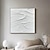 cheap Abstract Paintings-Hand painted 3D Textured White Abstract Painting on Canvas 3D Textured Wall Art Boho Modern Canvas Art Living Room Decor pattle knife oil painting Home Decor Hotel Art Piece