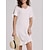 cheap Plain Dresses-Women&#039;s White Dress Knee-Length Causal V-Neck Cold Shoulder with Bow Ties Summer Spring 2024
